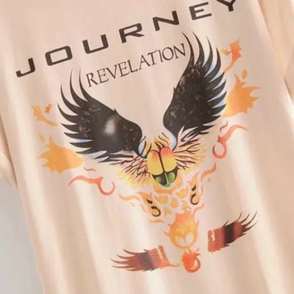 SOLD OUT Cream Journey Revelation Graphic T-Shirt Dress - Picture 4 of 4